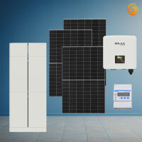 5,34kWp Solaranlage - Komplettaket mit 6 kWh Solax T30 Speicher, 6 kW Wechselrichter , 12 x Ja Solar 445 W Solarmodule