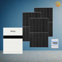 5,34kWp Solaranlage - Komplettpaket mit 5 kWh Solax IES  Speicher, 5 kW IES X1  Wechselrichter , 12 x Ja Solar 445 W