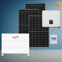 16,02kWp Solaranlage - Komplettpaket mit 8,64 kWh Fox Ess Speicher, 15 kW H3 Pro Wechselrichter , 36 x Ja Solar 445 W