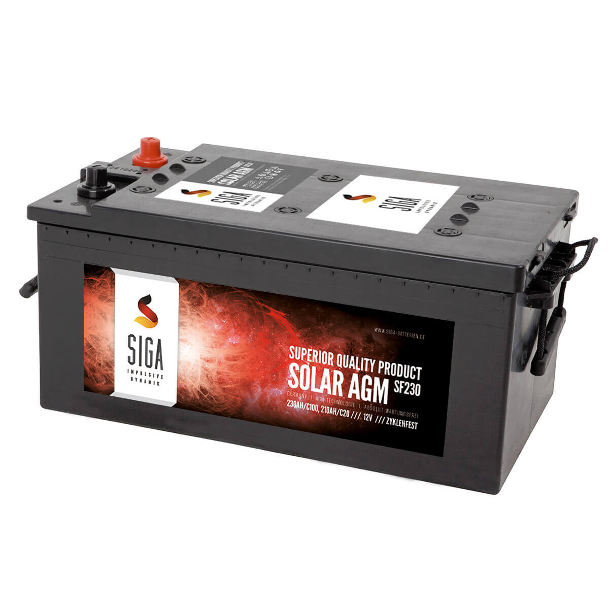 2x HR Solar AGM 12V 230Ah Versorgungsbatterie